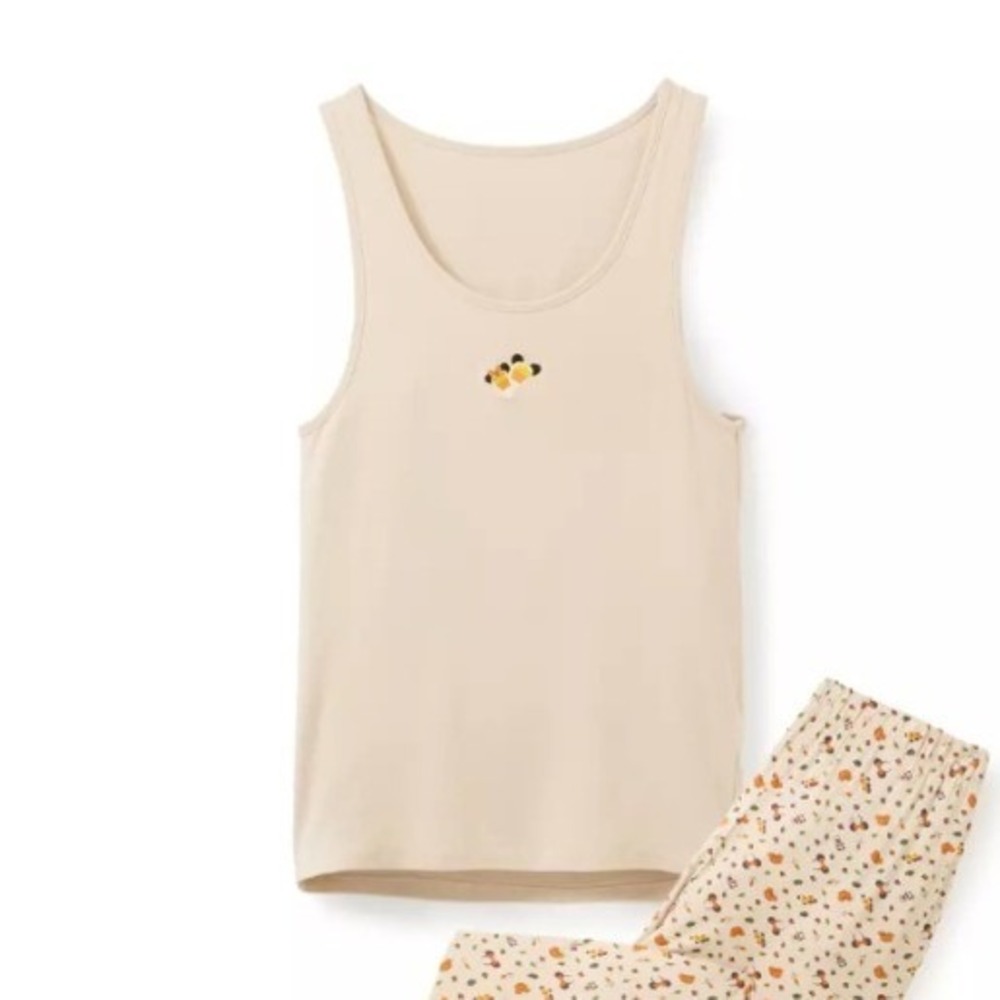 Disney Parks 2026 Mickey Minnie Candy Corn Pajama Tank Top XL NWT Fall